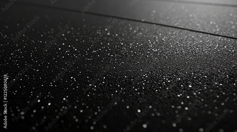 Poster abstract background with a dark gray surface covered in small, sparkling white particles. a subtle d