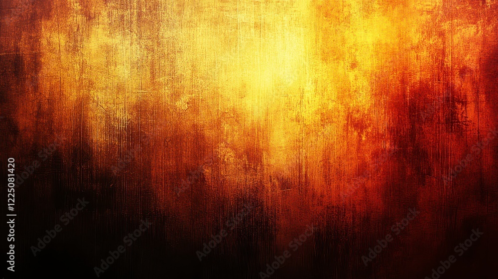 Poster abstract fiery texture with warm color gradient, ranging from dark brown to bright yellow. the backg