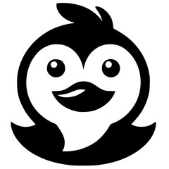 Cartoon duck silhouette