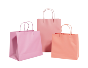 colorful shopping bags isolated on white