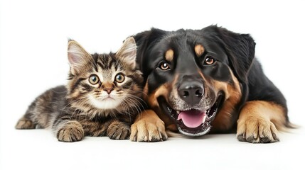 Dog and cat live together