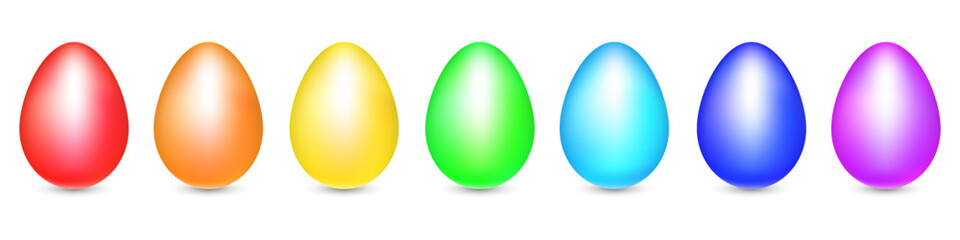 Colorful eggs icon collection. Realistic Easter egg set vector illustration eps 10