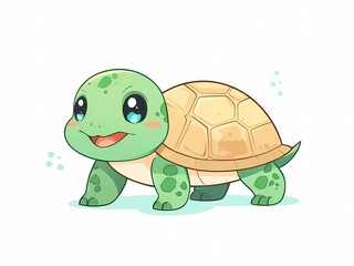 A cute cartoon turtle illustration