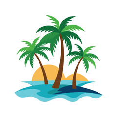 palm tree vector, vector and illustration, vector style