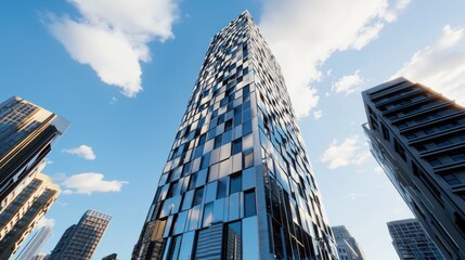 Modern Glass Skyscraper in City