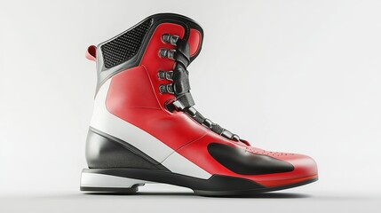 Boots for flat motorcycle racing.