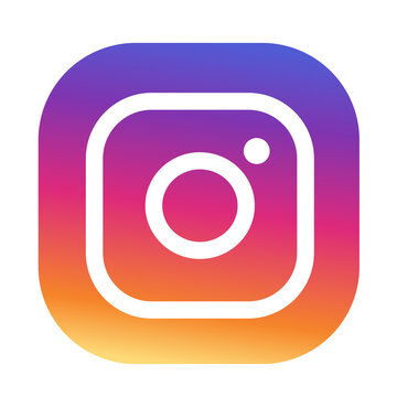 India January 28 2025: Instagram gradient colour app symbol isolated on white background png transparent sticker download . Follow us on Instagram 