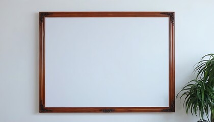 mockup of wall frames DIN aspect ratio in a living room, the center of the composition is clean and the frames are on sides of the picture,apartment, backgrounds, colors, concepts, cozy, elegance,