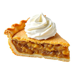Freshly baked apple pie with golden-brown crust and soft filling
