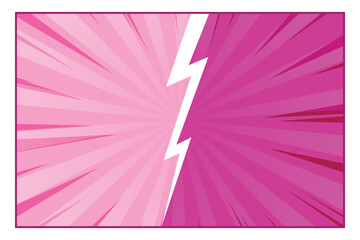 Comic pop art versus fight blank background pink template