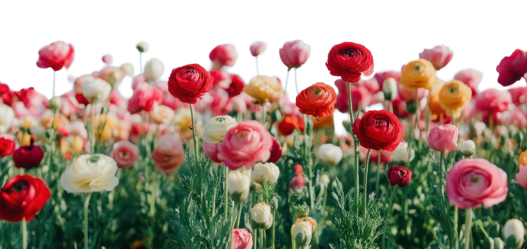 PNG Carlsbad Flower Fields flowers ranunculus outdoors. - Powered by Adobe