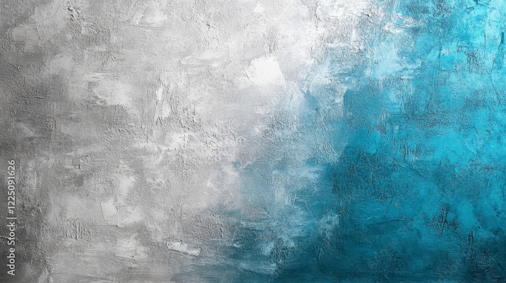 Poster abstract background with a gradient transition from dark gray to light gray and teal blue. the textu