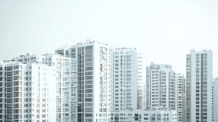 Fototapeta premium Many buildings stacked together
