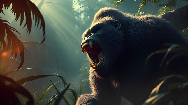 Male Silverback Western Lowland gorilla