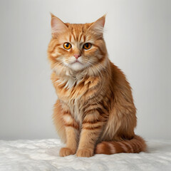 Obraz premium cat on white background