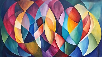 Fototapeta premium Modern Reinterpretation of Religious Symbolism in Vibrant Colors