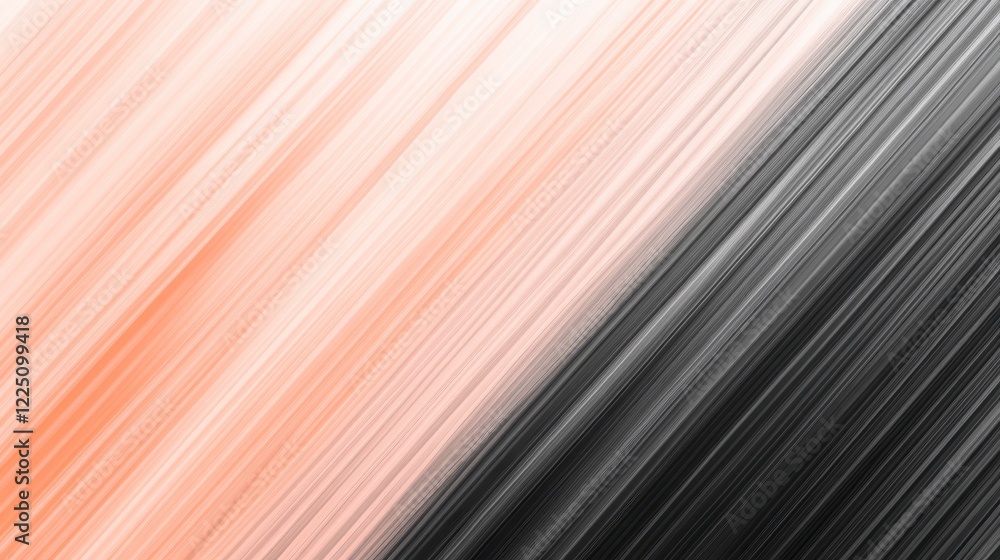 Poster abstract background with diagonal lines transitioning from peach to black. the lines create a dynami