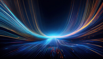 Flowing lines and vibrant colors create a modern abstract background representing digital technology concepts