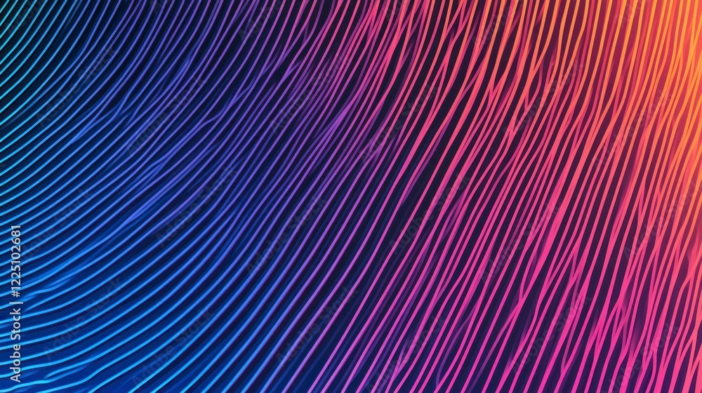 Poster abstract background with vibrant blue, pink, and orange hues. the image features a wave like pattern