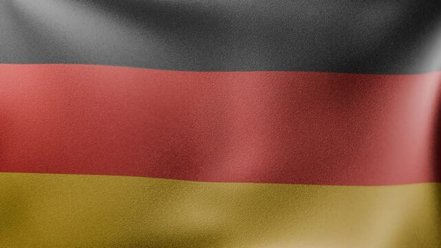 3d animation of waving flag, national flag of Germany, German, Deutschland, HD, 4k
