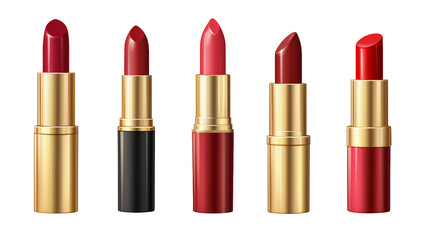 Fototapeta premium red lipstick isolated on transparent background