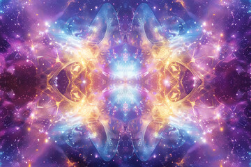 Fototapeta premium Celestial Vortex: A Mesmerizing Galaxy with a Swirling Nebula