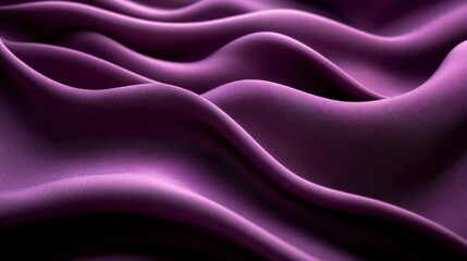 Obraz premium Abstract image of rich purple fabric with a subtle textured pattern, exhibiting soft waves and folds. The lighting highlights the fabric's texture