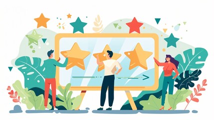 Customer Satisfaction: Rating Stars, Review Evaluation in Progress