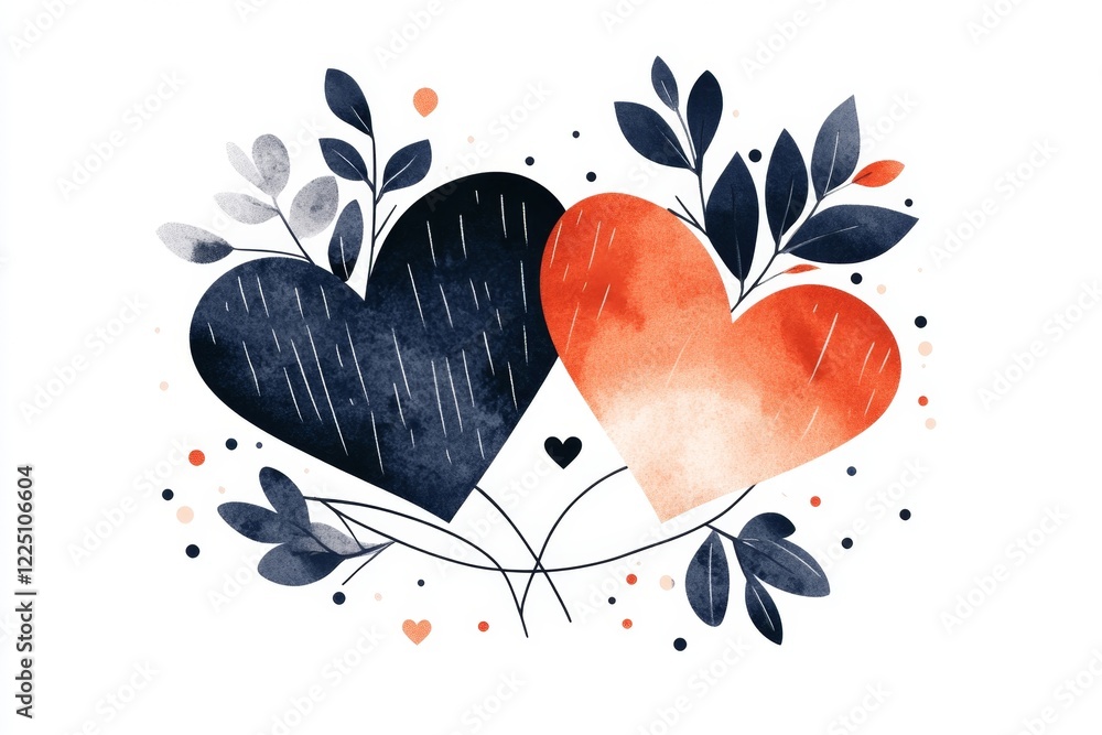 Aufkleber A flat design of a broken heart with soft, fading lines extending outward, symbolizing regret and emotional distance