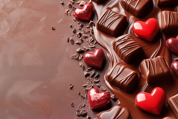 溶けたチョコレートとコピースペース
