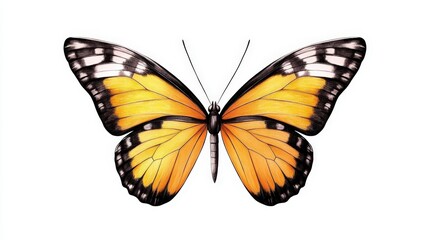 Vibrant Monarch Butterfly Illustrating Nature's Beauty and Delicate Symmetry in Artwork