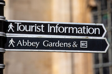 Obraz premium Tourist Information and Abbey Gardens in Bury St. Edmunds, UK