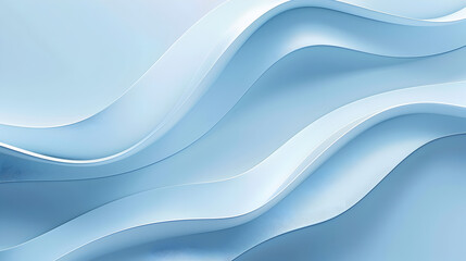 Obraz premium Abstract wavy patterns in soft blue tones create a calming visual effect.