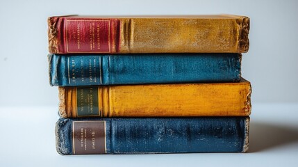 A Stack of Vintage Books, a Collection of Classic Literature