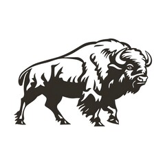 Fototapeta premium bison head silhouette