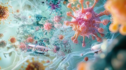 A stock photo of a doctor explaining immune system functions, using a digital tablet with diagrams, professional medical setting, bright lighting, and a clean environment, ideal for healthcare marketi