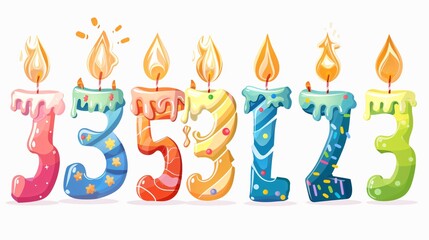 Elegant Anniversary Numbers Candle for Birthday Celebration