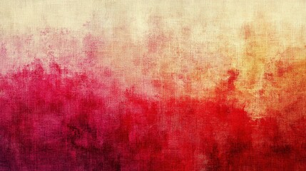 Obraz premium Abstract textured background with a gradient of red, pink, and yellow hues. The image features a mottled, blended effect, creating a visually dynamic