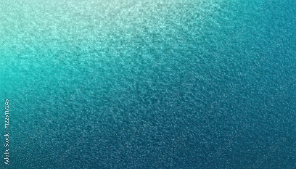 Poster striking abstract artwork featuring a cyan and aqua gradient noise grain texture backdrop, embracing