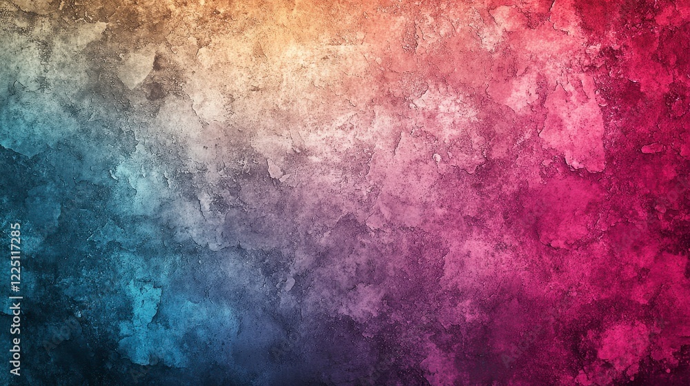 Poster abstract textured background with a vibrant color gradient transitioning from cool blues and grays t