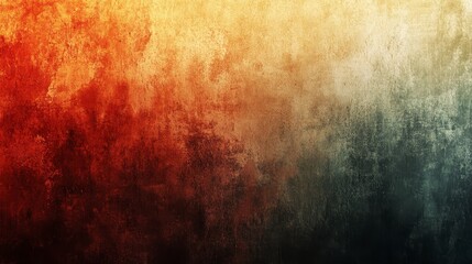 Fototapeta premium Abstract background with warm and cool color gradients. Red, orange, yellow, and gray tones blend seamlessly, creating a textured effect. The image