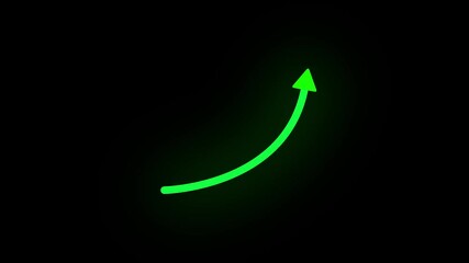 business graph up arrow animation 4k video. Business Growth And Success Arrow. Concept of growth and profit.Abstract arrow business graph icon animation background