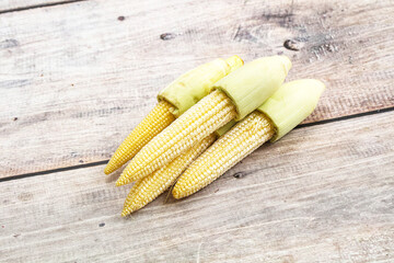 Small young baby corn heap
