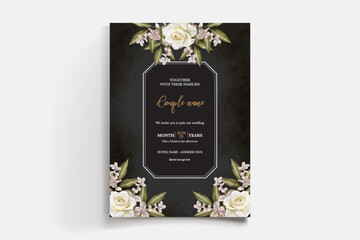 BRIDAL SHOWER FLORAL INVITATION TEMPLATE