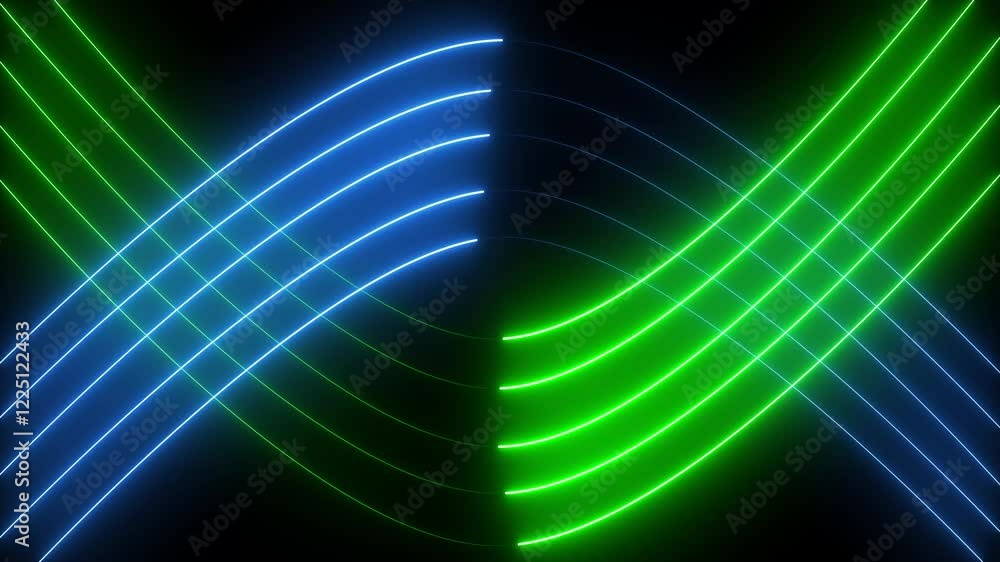 Poster neon line digital light pattern background. vector illustration on black background. digital line in