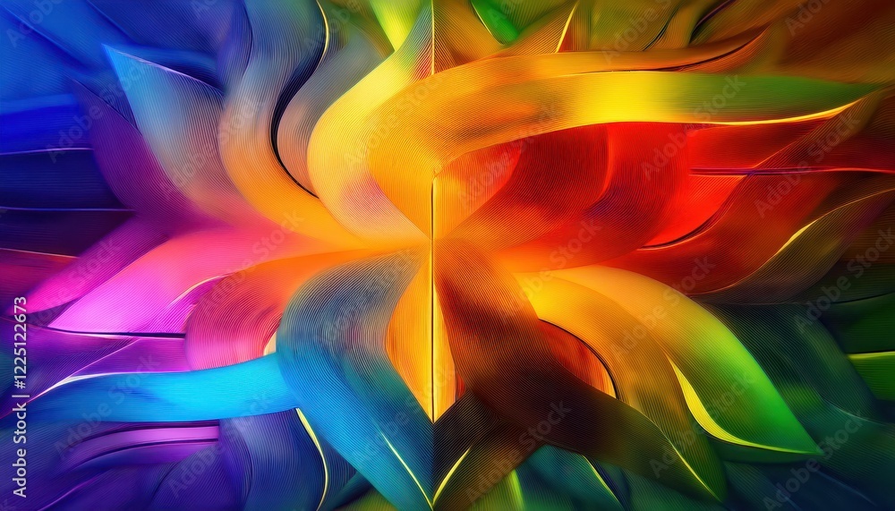 Poster vibrant multicolor swirls a captivating abstract texture background, showcasing an impressionistic p
