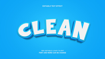 Editable clean effect text