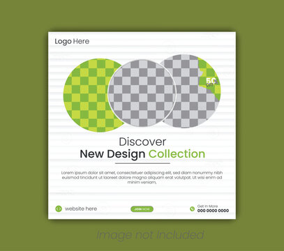 Corporate business poster and fashion social media post design template	