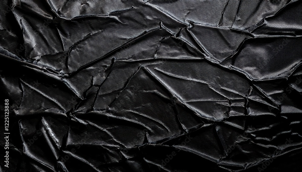Aufkleber striking noir texture on printed surface with abstract geometrical patterns and rich black and white