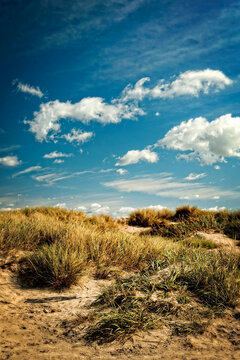 Beach scene with beautiful clouds